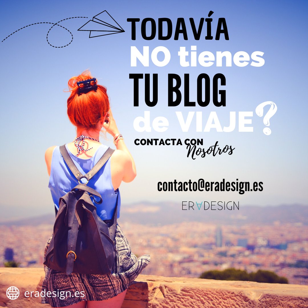 eradesigngrafic's tweet image. Si eres un viajero y quieres contar tus aventuras tienes que tener un blog de viajes!! No lo dudes!!!
#eradesign #creamostublog #blogdeviajes #blogviajero #compartetusviajes #comparteexperiencias #megustaviajar #financiatusviajes #publicidad #blog #aventureros #alojamientos
