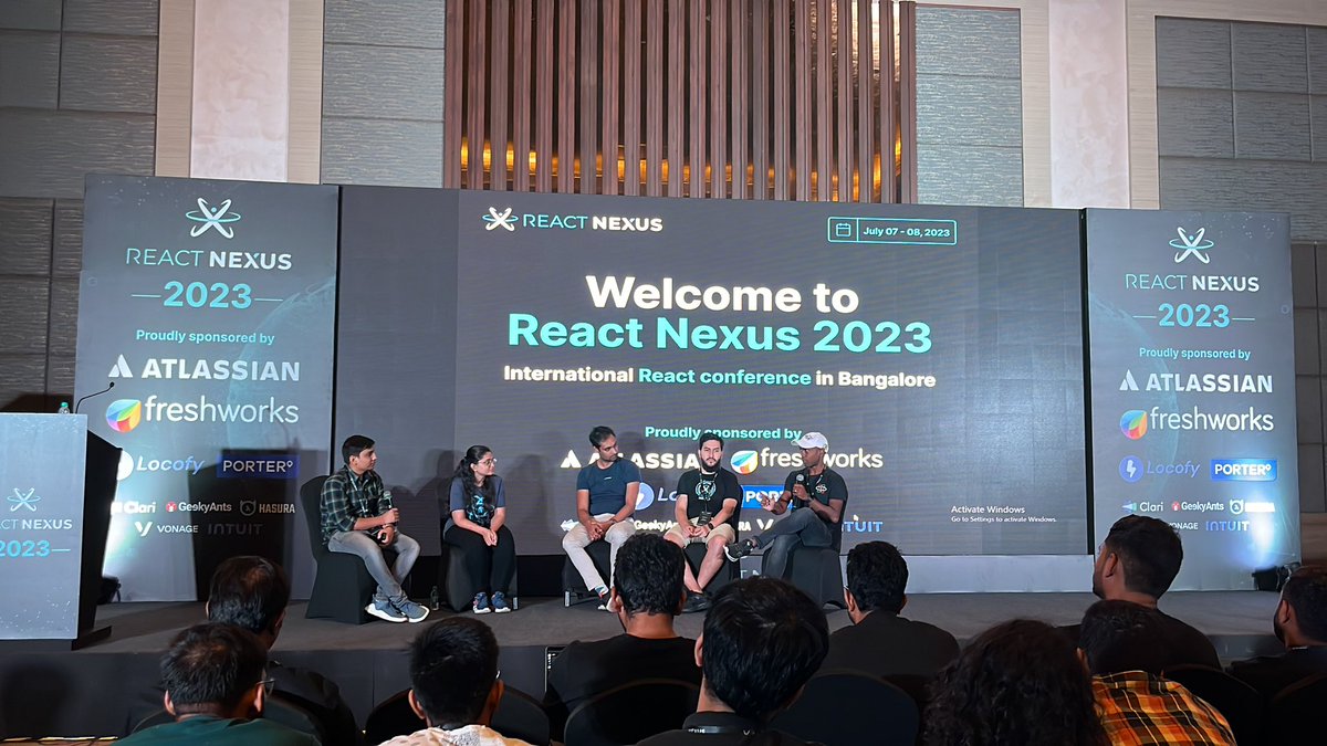 thisbutterfly's tweet photo. To the most wonderful panel @ReactNexus . Cheers 
@ythecombinator @TejasKumar_ @_prateekbh @_syadav @aakansha1216 
#ReactNexus2023 https://t.co/Pa2zi1vgkt
