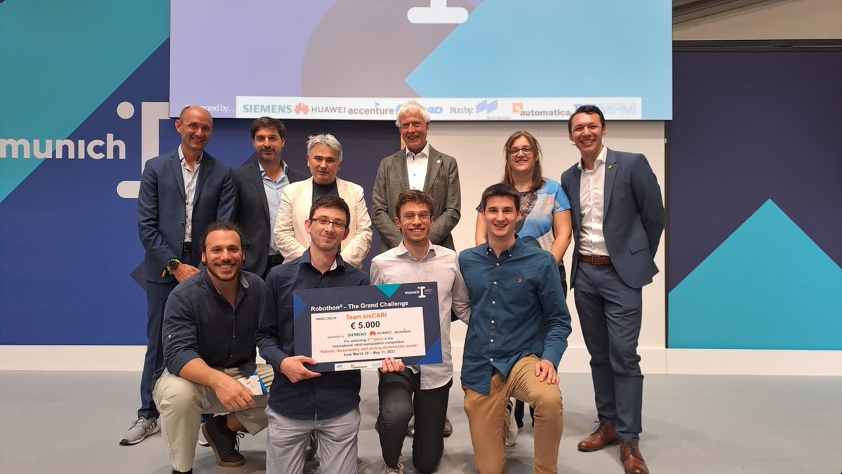 StiimaCNR's tweet photo. Dopo la vittoria nel 2022, il team bisCARI del laboratorio JRL-CARI, fondato da #STIIMA-CNR e @unibs_official, ottiene il 2° posto nell'edizione 2023 di Robothon® The Grand Challenge, competizione di robotica organizzata da munich_i e @automaticafair
https://t.co/H1ZHayQuEu https://t.co/yMNDHNOjq6