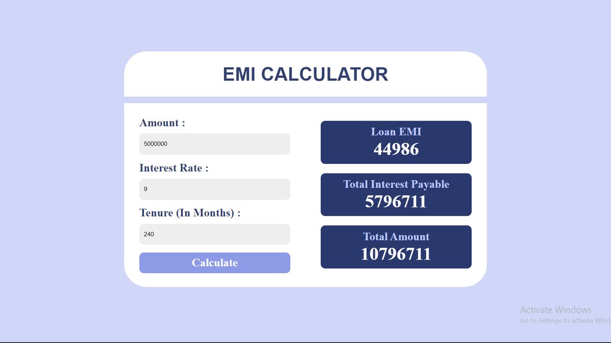 edwinalexshaji's tweet photo. 🎓 Exciting news! Completed https://t.co/Ko61h4z80K Level 1 bootcamp, developed an EMI calculator project showcasing web dev skills. 🚀💻
Check it out: https://t.co/MCG81S86pl GitHub: https://t.co/qcXBUmGOxk  
#BEWEBDEV #FullStackDeveloper #WebDevelopment #EMICalculator #GitHub https://t.co/mCFx5AlrPI