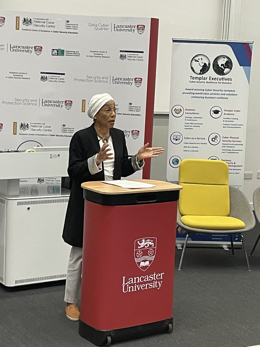 Day 2 of #CyberLeaders2023 @LancasterUni started in style with the visionary Dr Claudia Natanson MBE, Chair of The Board of Trustees, @UKCyberCouncil taking centre stage! @AnuKhurmi @DrRobyn_Remke @LancsUniSecure