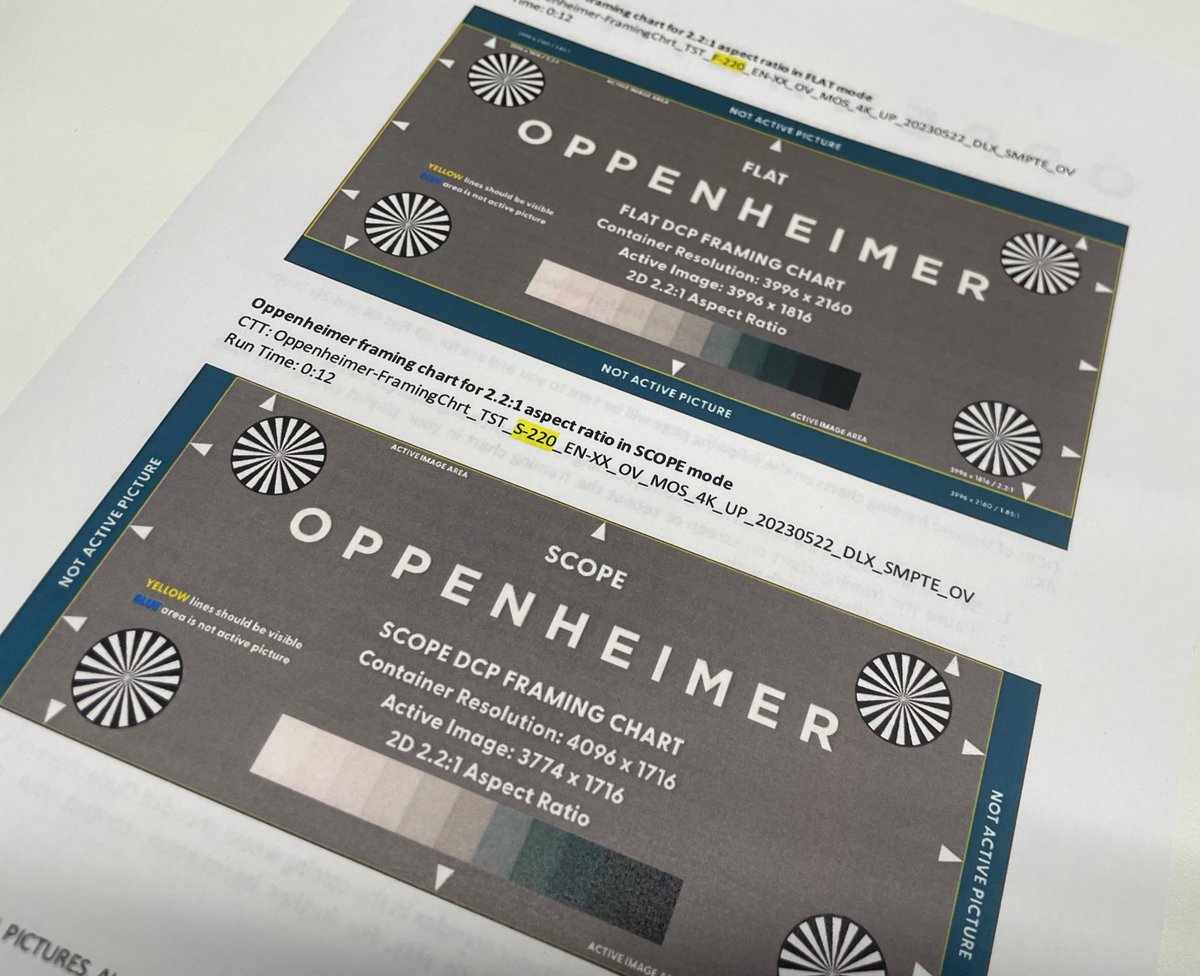 ProjectionistR's tweet photo. Tech specs have arrived! #Oppenheimer #OppenheimerMovie https://t.co/qXNIsOBUrA