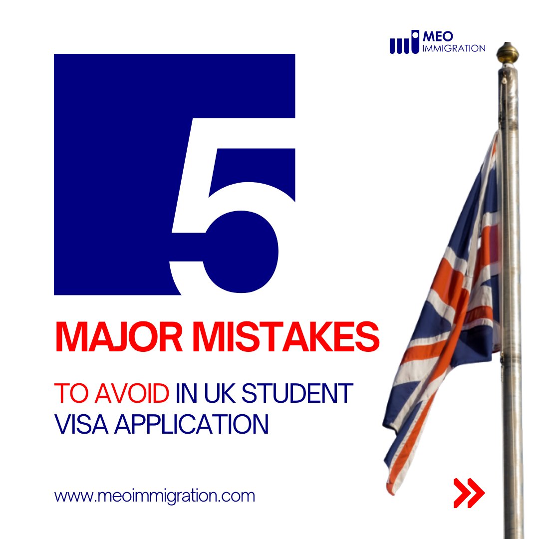 MeoImmigration's tweet image. 🚀 Don&apos;t let these mistakes ruin your dreams! 🌟 Avoid these 5 major blunders when applying for a UK student visa. 🎓💼

 #StudentVisaMistakes #UKStudyAbroad #VisaApplicationTips #UKEducation #InternationalStudents 🌍✈️