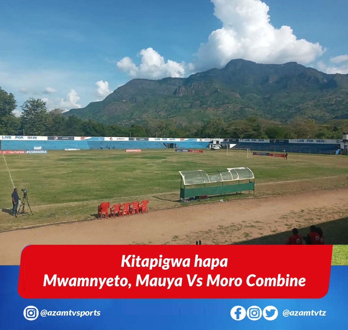 azamtvtz's tweet photo. Huu ni uwanja wa mpira wa miguu wa Jamhuri uliopo ndani ya mji wa Morogoro. Hapa ndiko utachezwa ule mchezo wa kirafiki wa hisani kati ya Mwamnyeto na Mauya dhidi ya Moro Combine leo saa 10:00 jioni

Mechi itakuwa LIVE #AzamSports1HD

#MoroCombine #Mwamnyeto #Mauya https://t.co/YB1J7MXSsQ