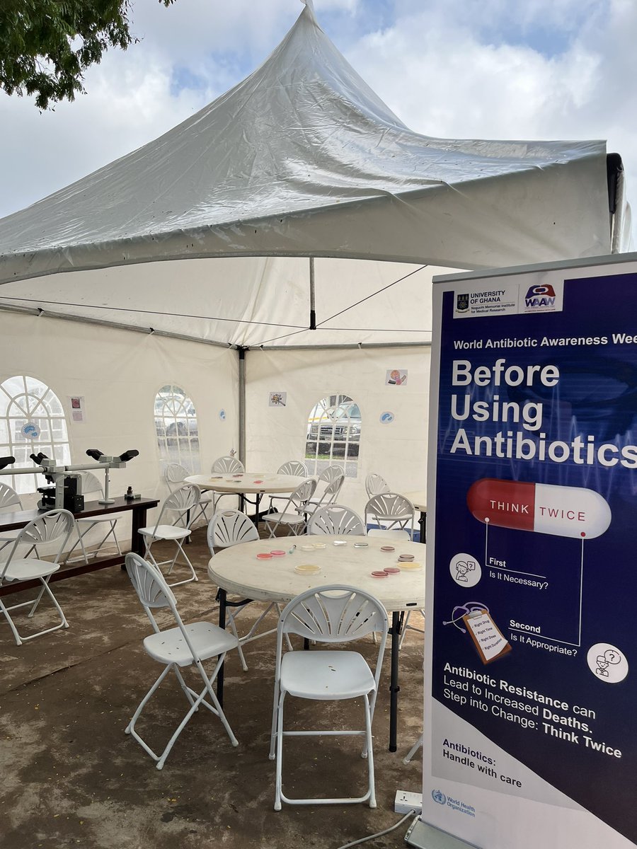NoguchiBact's tweet photo. Back for #ScienceInTent day 4!! We can’t wait to meet our young innovators.
@NMIMR_UG
#StemFair
#NoguchiBacteriology https://t.co/B9xOunRH8K