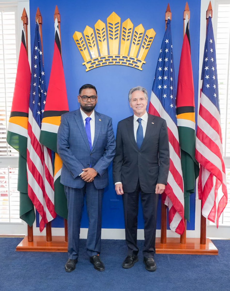 Guyana seeks to expand its current partnership with the United States in several areas, including food, energy and climate security.  Secretary of State Blinken says Guyana is one of the US “closest partners in the Caribbean”.