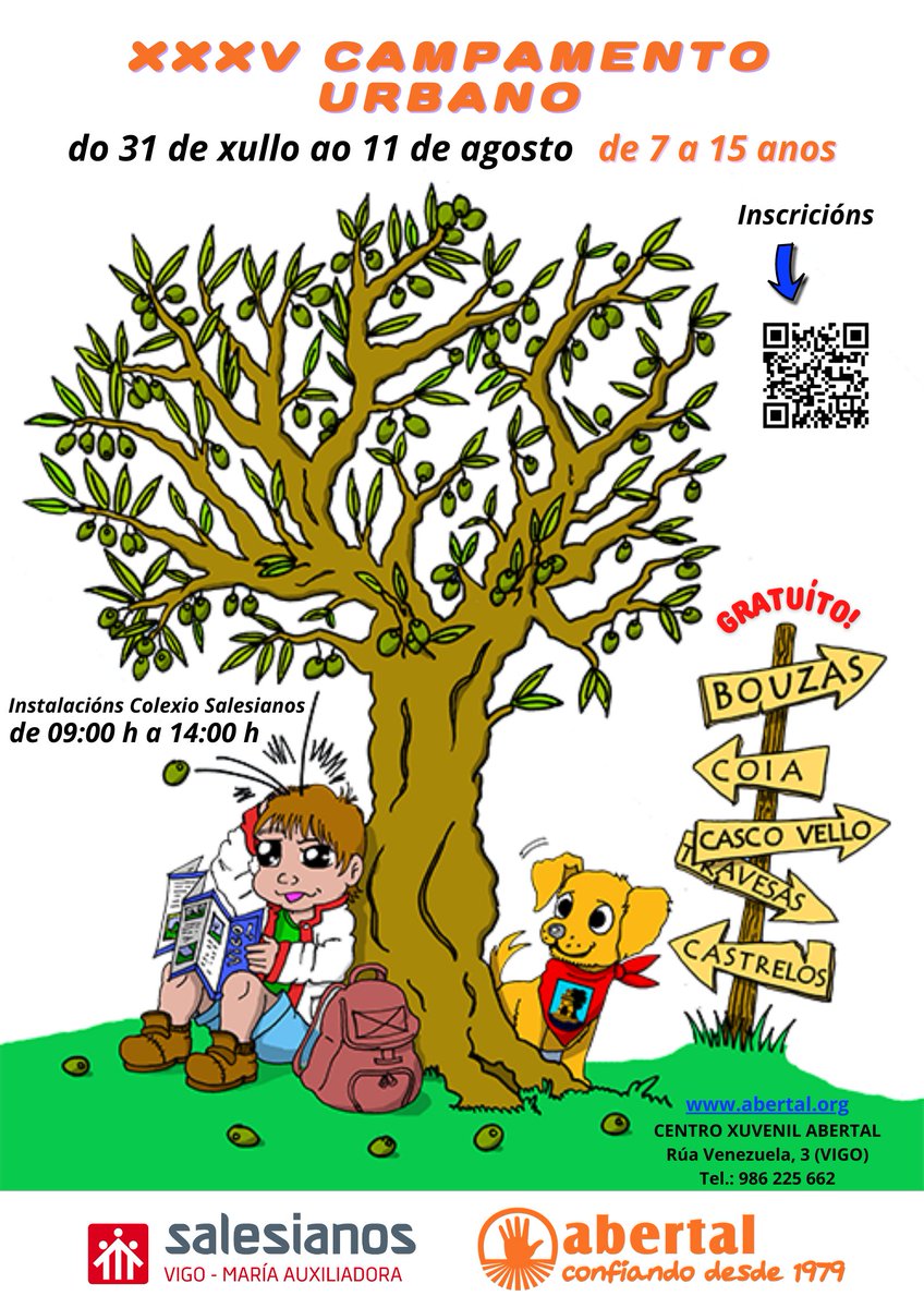 cxabertal's tweet photo. Xa falta menos para esta nova edición do noso #CampamentoUrbano.

Un #veranosalesiano de desconexión e diversión. 
Un #voluntariado que aposta pou #tempolibre educativo.

https://t.co/71D4CN9A3c https://t.co/3VEeaNkGZp