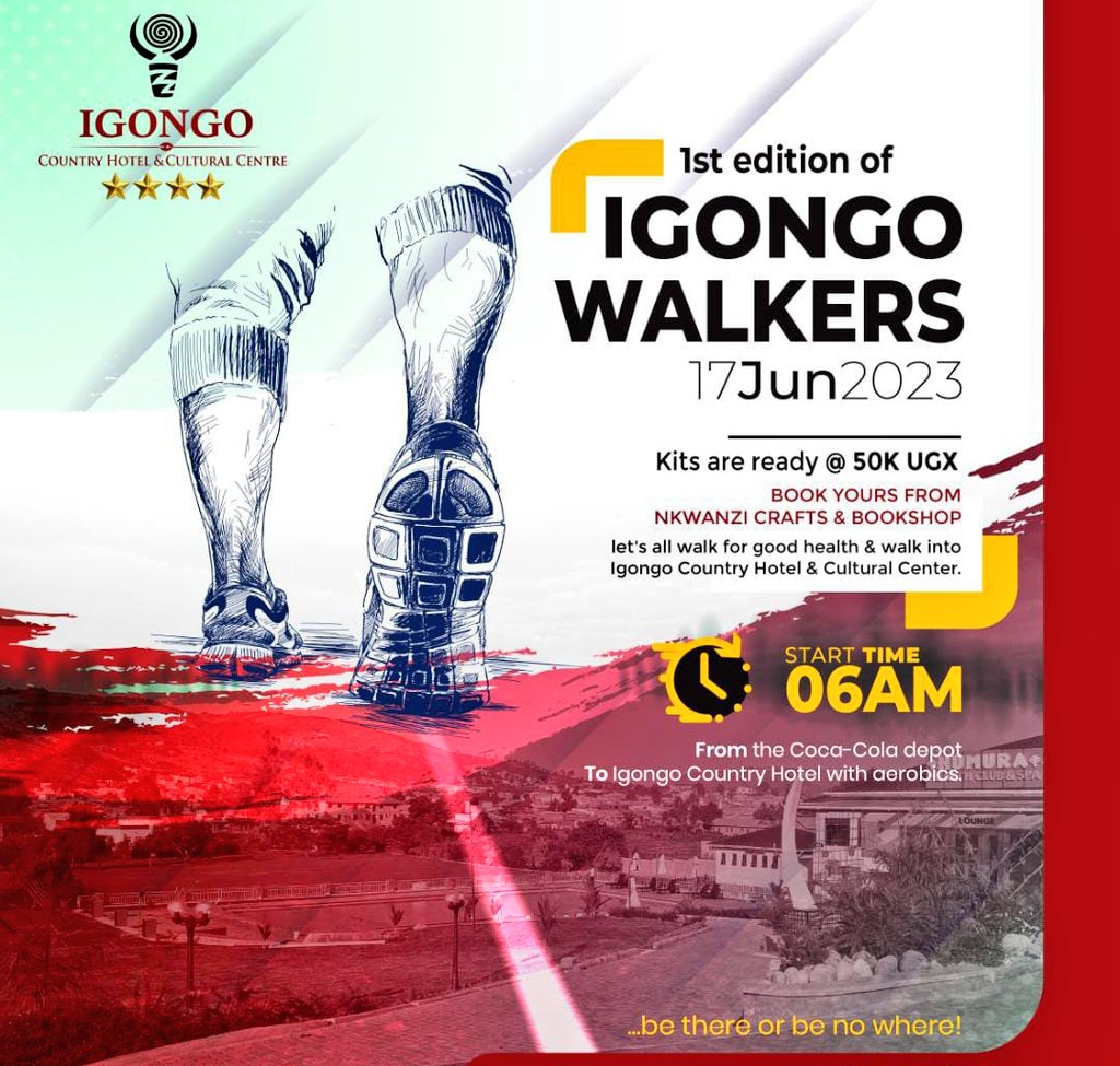 Igongocc's tweet photo. "An early morning walk is a blessing for the day!" We are going on with our cause: #WalkForGoodHealth with the #IgongoWalkers tomorrow at 6a.m. Join us and bless your weekend! #GoodHealthMatters #VisitIgongo https://t.co/faAsOlbjGy https://t.co/ujLqVBihRi