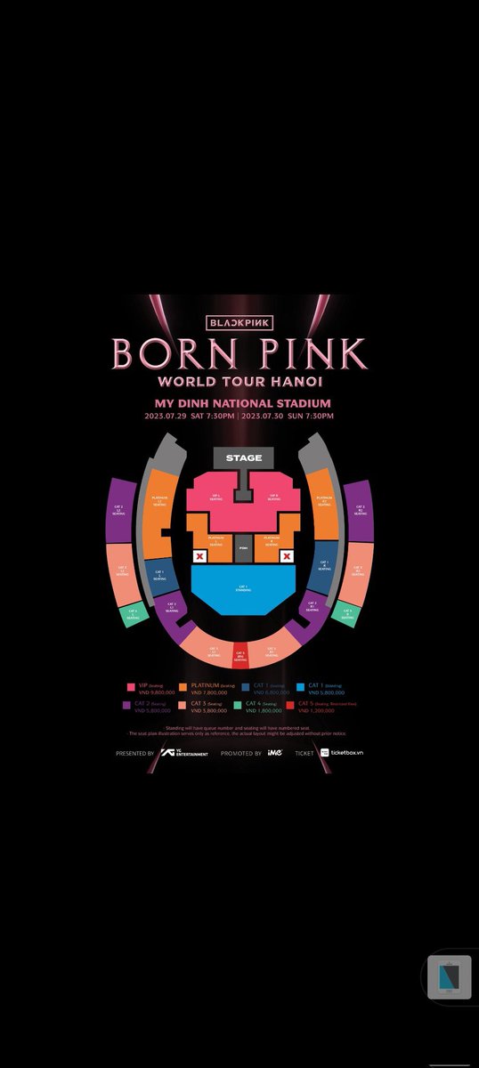 sugasun93's tweet photo. WTS  BLACKPINK ticket
🕹️ My Dinh Stadium, Viet Nam
🕰️Day 1: 
 +2 tix/ seat 21,22/ platiumL seat
 + 4 tix single cat2 R and L

🕰️Day 2: 2 tix/ cat3 R2

Can meet up in stadium
#BLACKPINK #BLACKPINK_BORNPINK #wts_blackpink_ticket #vietnam #VIỆTNAM #BLACKPINK_WORLDTOUR https://t.co/j7SruS2zUz