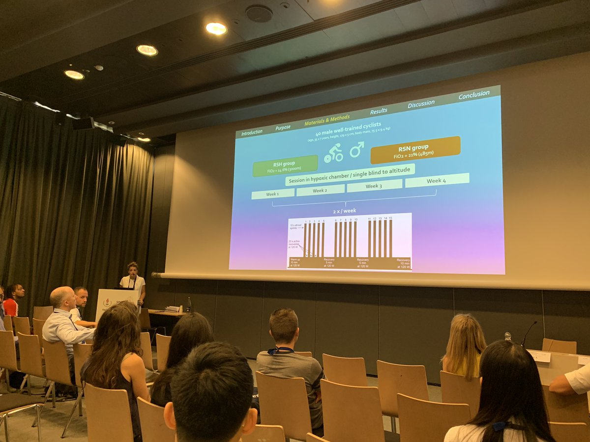 teamATPA's tweet photo. @MChambionDiaz ´s turn to introduce the results of effect of repeated sprint hypoxic training on the REDOX balance in athletes 🚴🏻‍♀️ 🧪
@E_C_S_S 
👏🏼

@LIBM_lab @UnivLyon1 @universitelaval @unil https://t.co/j9VvF4cjzE