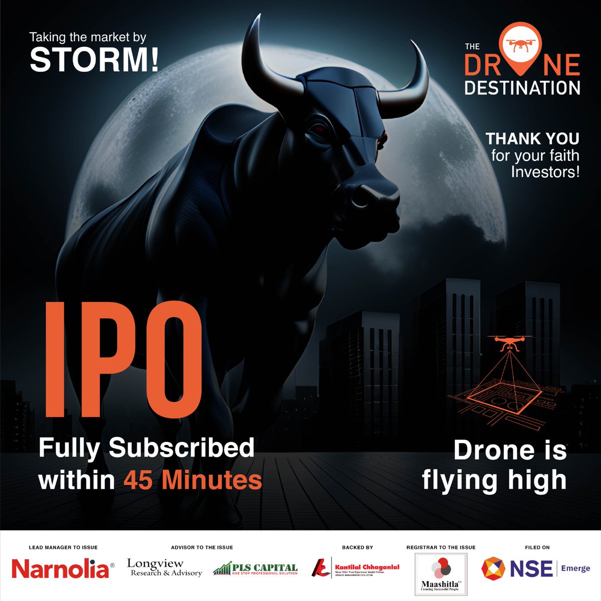 Pragya563's tweet photo. If we talk about IPO will give a full authority to subscribe that momentum
#DroneDestinationIPO https://t.co/a3nGHzpzkW