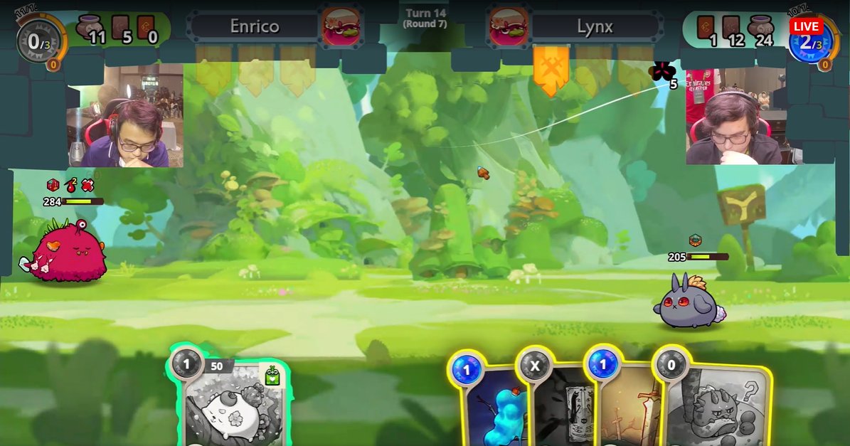 LSL_GG's tweet photo. It's GAME ON! @hs_enrico has found his opponent! Will @LYNXpqp be able to continue his winning streak, or will Enrico stop that trend?

Watch us LIVE to find out: https://t.co/vBsiKpJcZ4
https://t.co/cAr2lyj3Jh
https://t.co/7RAupMKh1G

@EsportsAxie

#LSLS5 #LSLGuildRush https://t.co/yaJM8y3FQ2