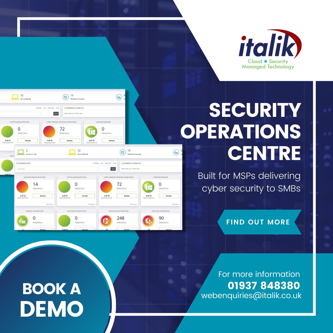 🚨 Next Generation Advanced Security Solution.
Take advantage of our team of seasoned cybersecurity professionals and expert analysts to empower your business to overcome today’s top cybersecurity challenges.

soamp.li/kpHy