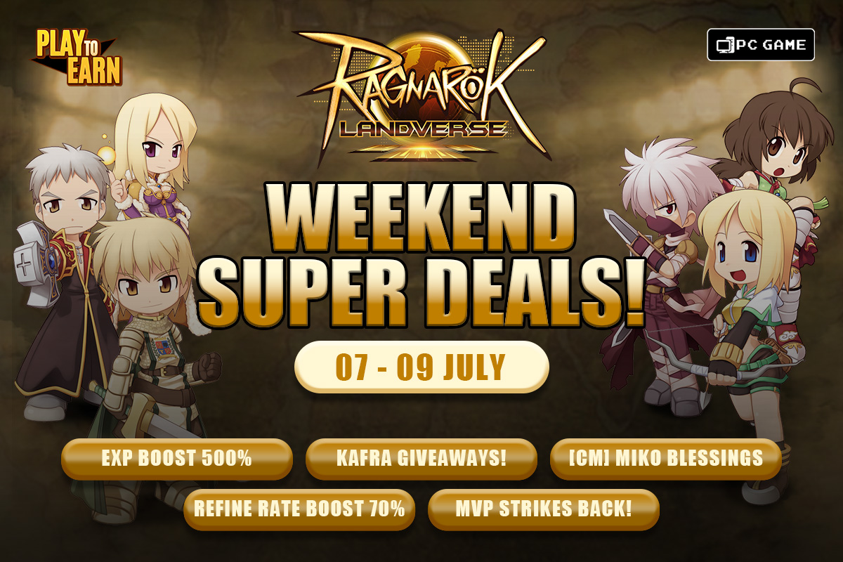 ROLandverse's tweet photo. 🔥 Get ready for an EPIC weekend in #RagnarokLandverse! 🎉

Join our exciting line-up of events and earn incredible in-game rewards!

Pre-Register Now!
https://t.co/6zB0kQ8S2Z

#RagnarokOnline #PCMMORPG #Web3Gaming https://t.co/TSxz9rjsyH