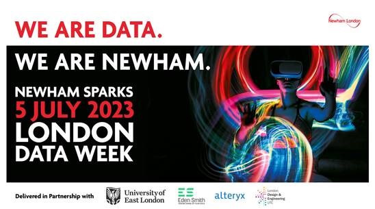 The #NewhamSparks, #londondataweek  event by #Newham Council &amp; #UEL brought together leading data business leaders, teachers, education providers and young people to have some fun with data and share ideas about how to support the data economy in London.