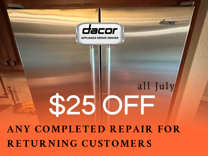 DacorDenver's tweet photo. Welcome back to Dacor Appliance Repair Denver! We value your continued trust in our services. As a token of our gratitude, we're extending a special offer of $25 off any completed repair. Experience the convenience of our professional appliance repair. Contact us today! https://t.co/IKAunHMn7Z