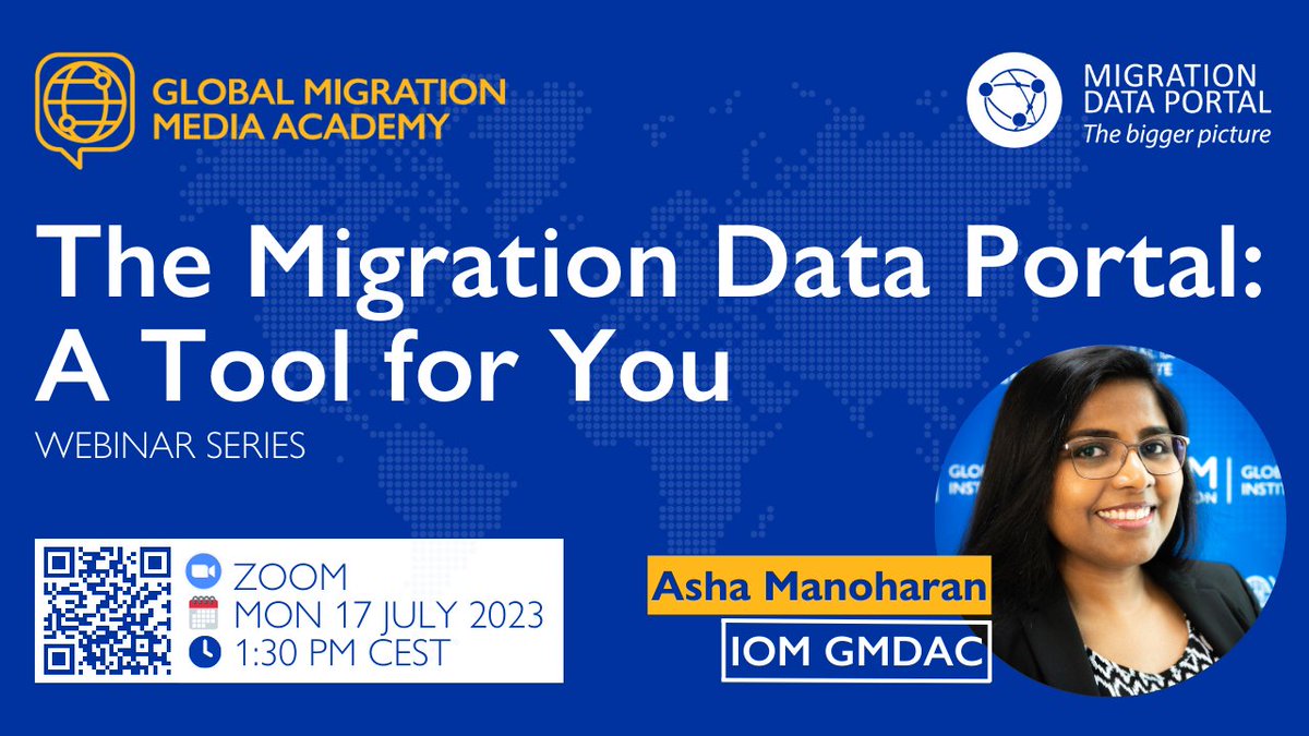 UNMigrationData's tweet photo. 🌍 Join us for Part 2 of the Migration Data Portal webinar series! 

📊Learn how to enhance your content and research with data and visualizations.

🪪Gain hands-on experience with the dashboard and receive a GMMA certificate. 

✍️Register now: https://t.co/VY6ADSZP5U https://t.co/zmc01mRCTk