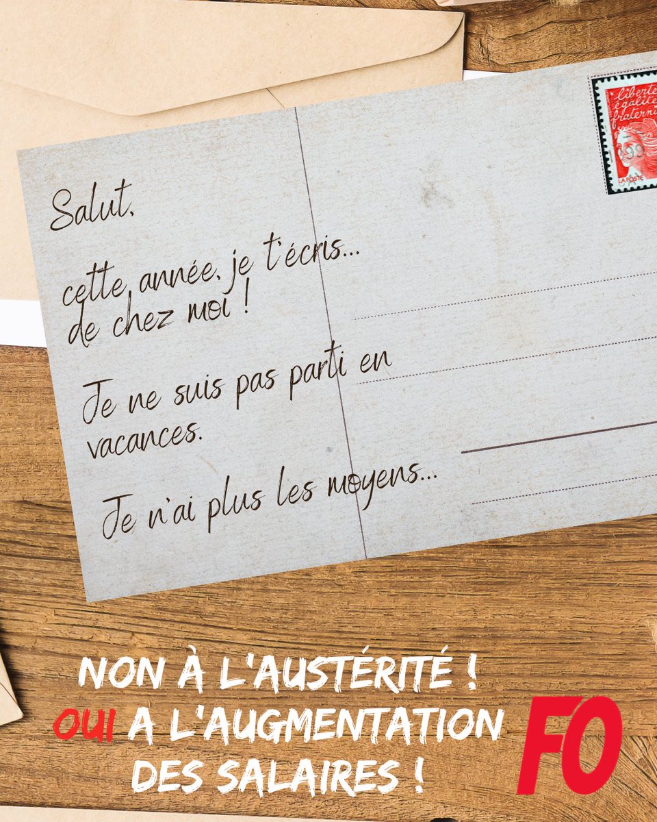 force_ouvriere's tweet photo. NON à l'#austérité ! OUI à l'augmentation des #salaires ! https://t.co/mBEKJDcy7C