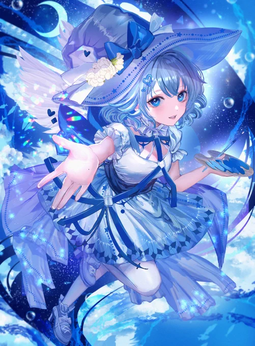 夏を連れてくる魔女(全身版)#お絵描き #オリジナルキャラクター 