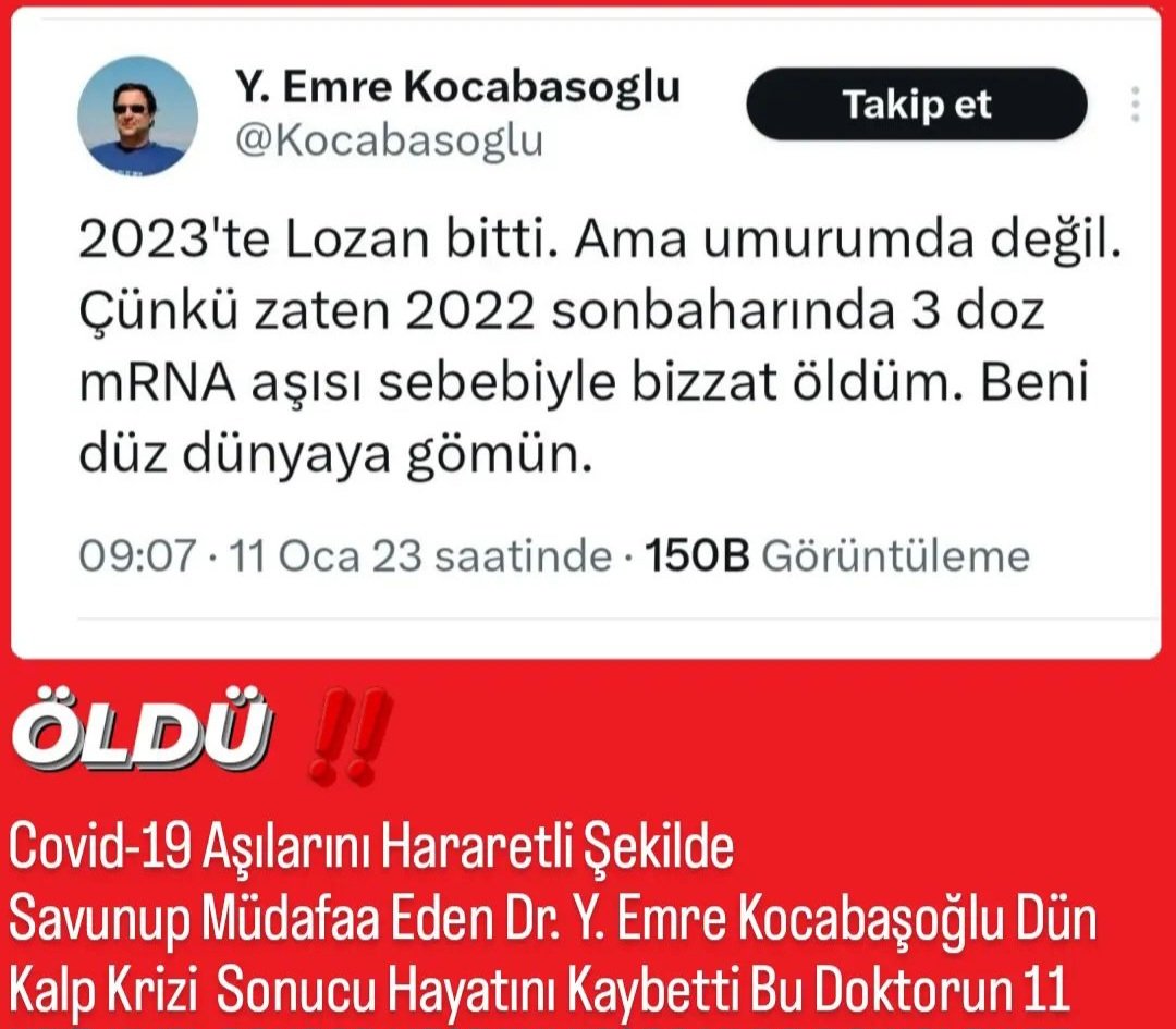 SerkanK16508934's tweet photo. ✅Covid aşı'larını hararetli bir şekilde savunan ve Covid aşısına karşı çıkanlar ile dalga geçen daha önce bu konuda dalga geçerek birçok Twit paylaşan Doktor Y.Emre kocabasoglu Kalp krizi sonucu öldü https://t.co/4kkNGglXwr