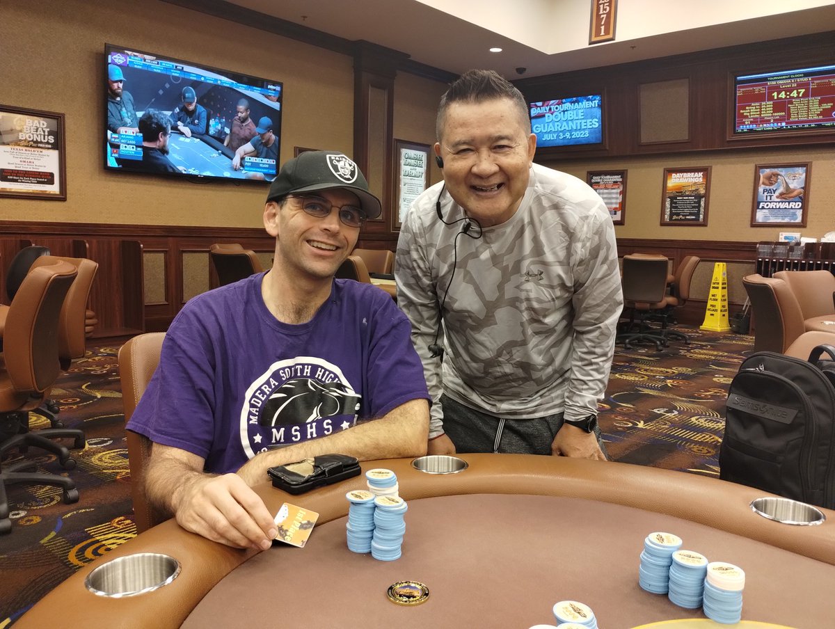 SPPokr's tweet photo. Congratulations to John and Airy for taking 1st and 2nd in our $150 "OE" Tournament this afternoon! We had 91 entries with a $10,738 prize pool. @southpointlv #Omaha8 #Stud8 https://t.co/jh1rCyqcdt