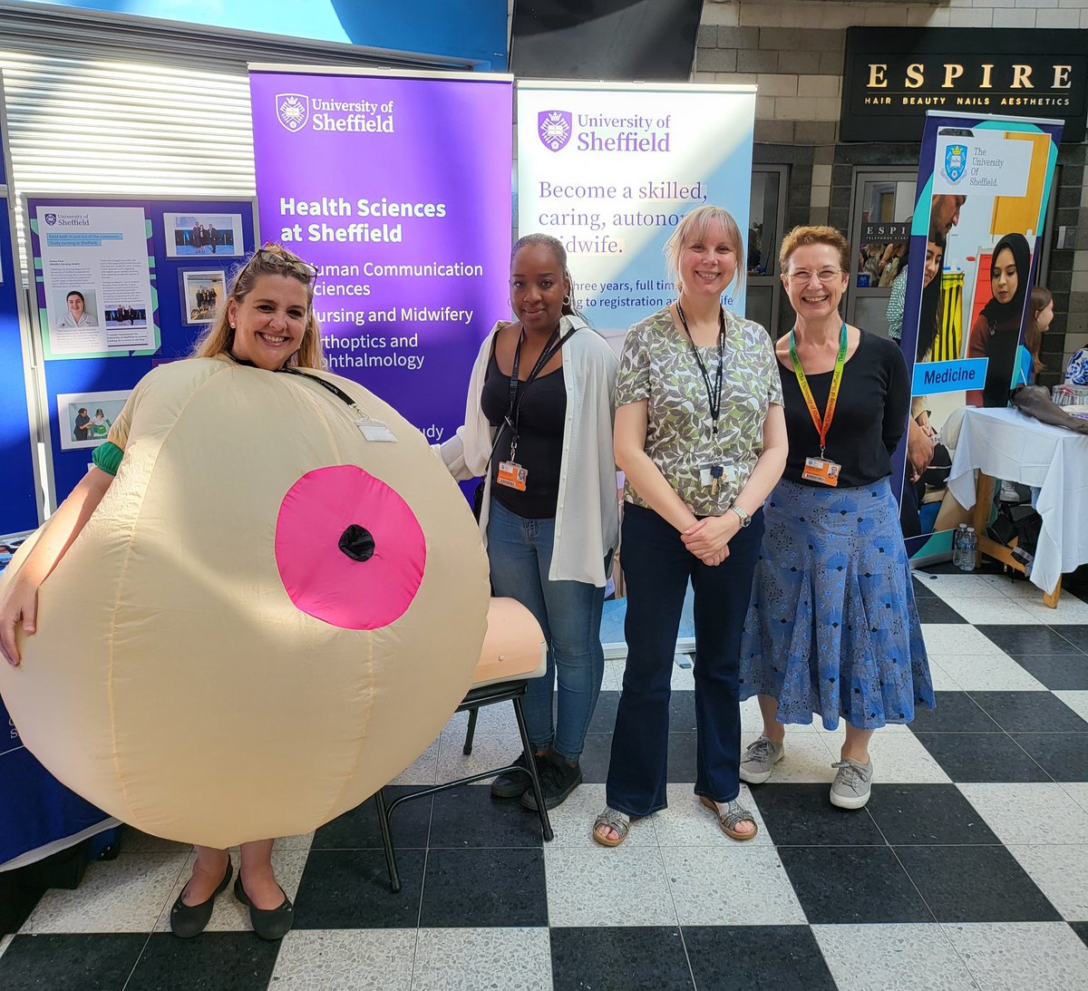 All set up and raring to go! We were delighted by the photo our <a href="/ShefSNM/">Nursing and Midwifery | University of Sheffield</a> team sent us this morning 😁 <a href="/DBH_NHSFT/">Doncaster and Bassetlaw Teaching Hospitals</a> #Nursing #Midwifery #HealthcareJobs