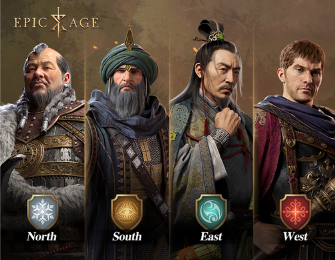 epicage_jp's tweet photo. 東・西・南・北
王国の繁栄と栄光のために戦う英雄たち👑

彼らの勇気や決断力
そして忠誠心に敬意を表しましょう👏

#エピックエイジ https://t.co/KYmRj1Jkpf