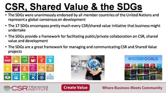 csresginstitute's tweet image. The 17 Sustainable Development Goals that were unanimously passed at the United Nations in Sept 2015 and form the backbone of the global approach to development are a great framework for organizing, managing and communicating CSR and Shared Value.
