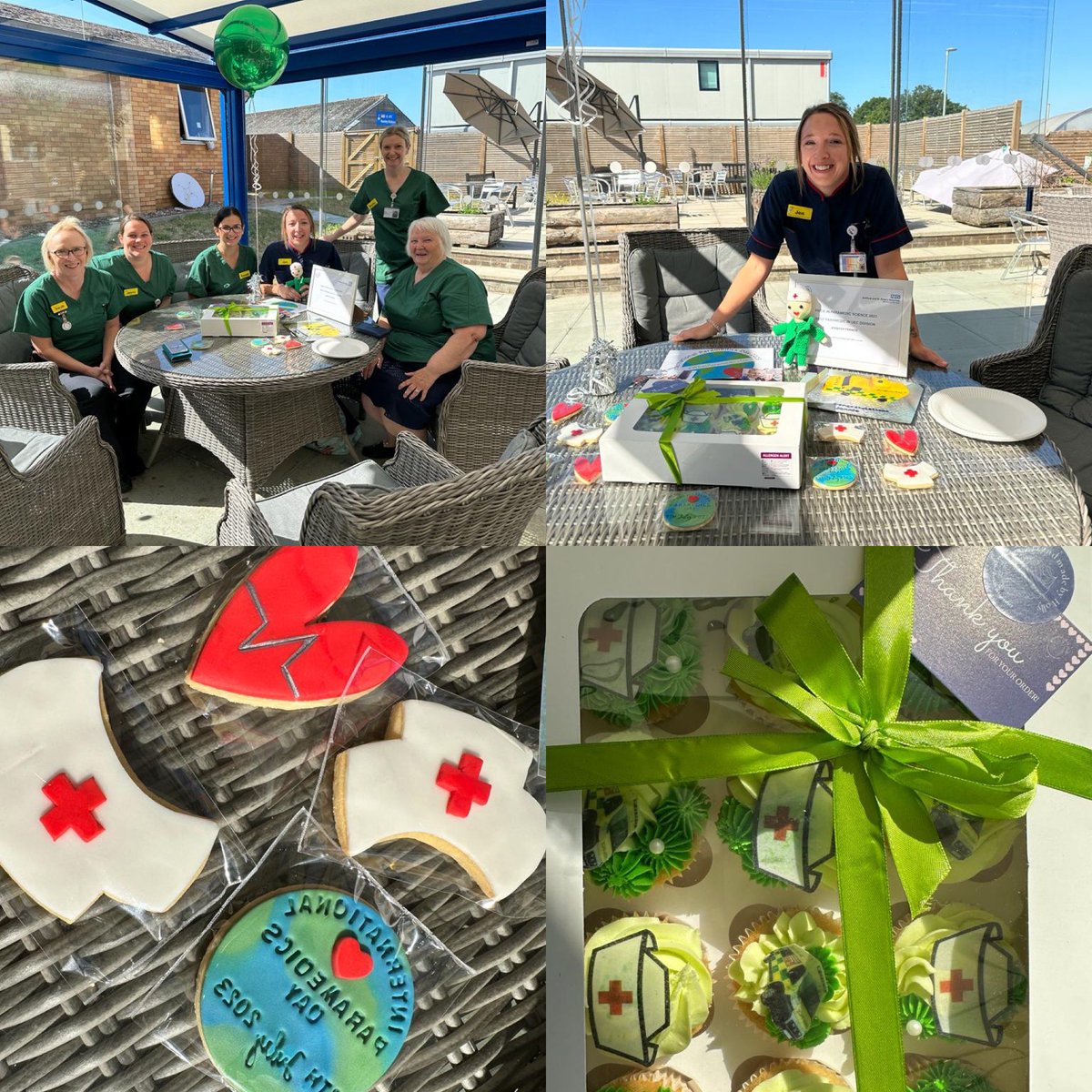 Luckiest HoN/AHPs to work alongside this amazing Matrons. 
Balloons, personalised cupcakes, coffee,  my own award and them wearing Green for the day. 

So proud to be a part of UEC nursing leadership team
Thank you 
@ASPHFT @ASPH_ED 
#whatparamedicsdo 
#notallparamedicsweargreen