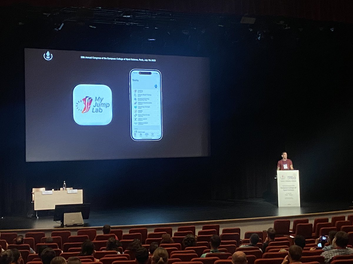 lahti_johan's tweet image. Informing, entertaining, and inspiring presentation by @balsalobrephd on his journey with my jump lab app and the use of AI at #ecss2023