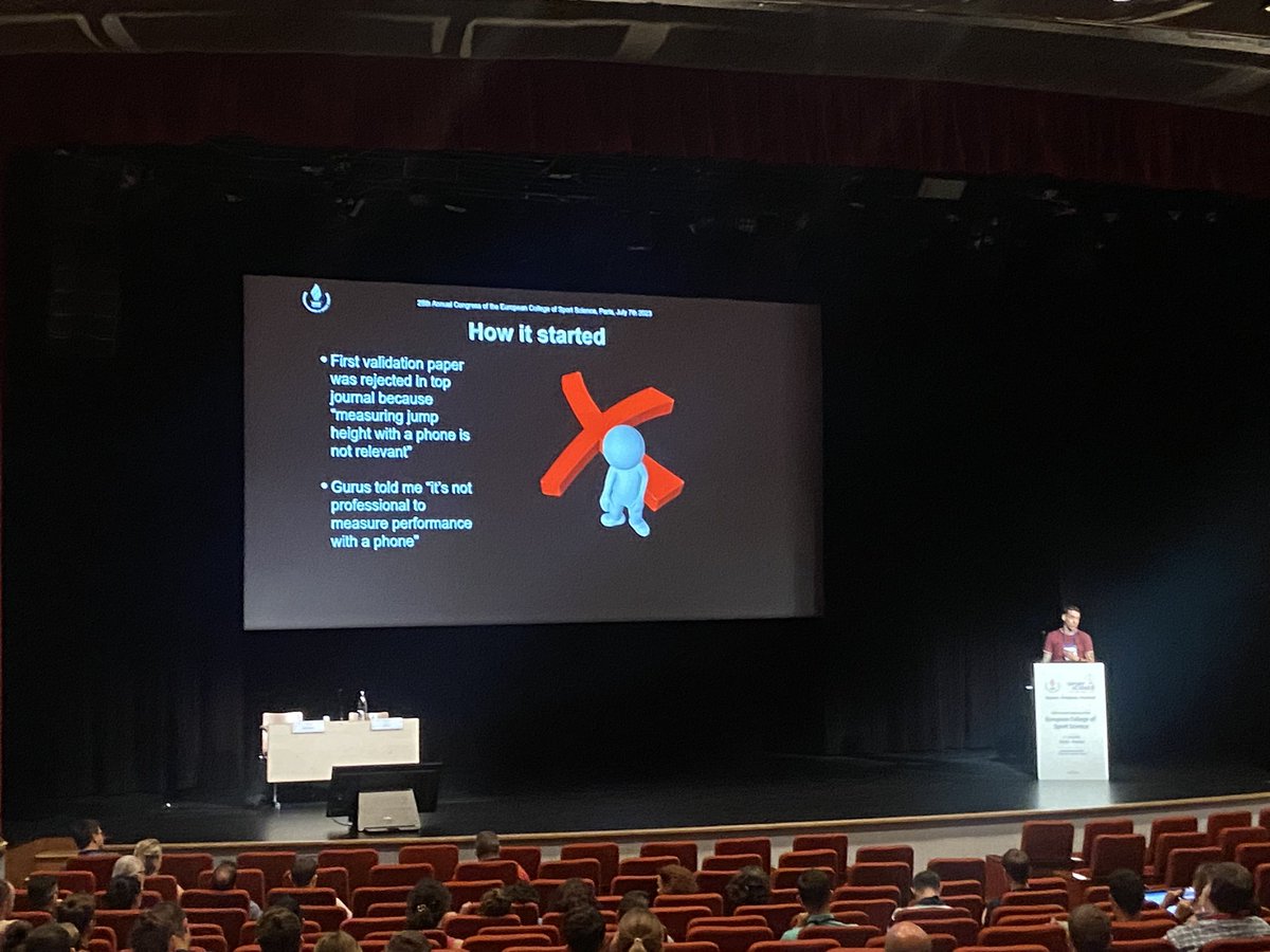 lahti_johan's tweet image. Informing, entertaining, and inspiring presentation by @balsalobrephd on his journey with my jump lab app and the use of AI at #ecss2023