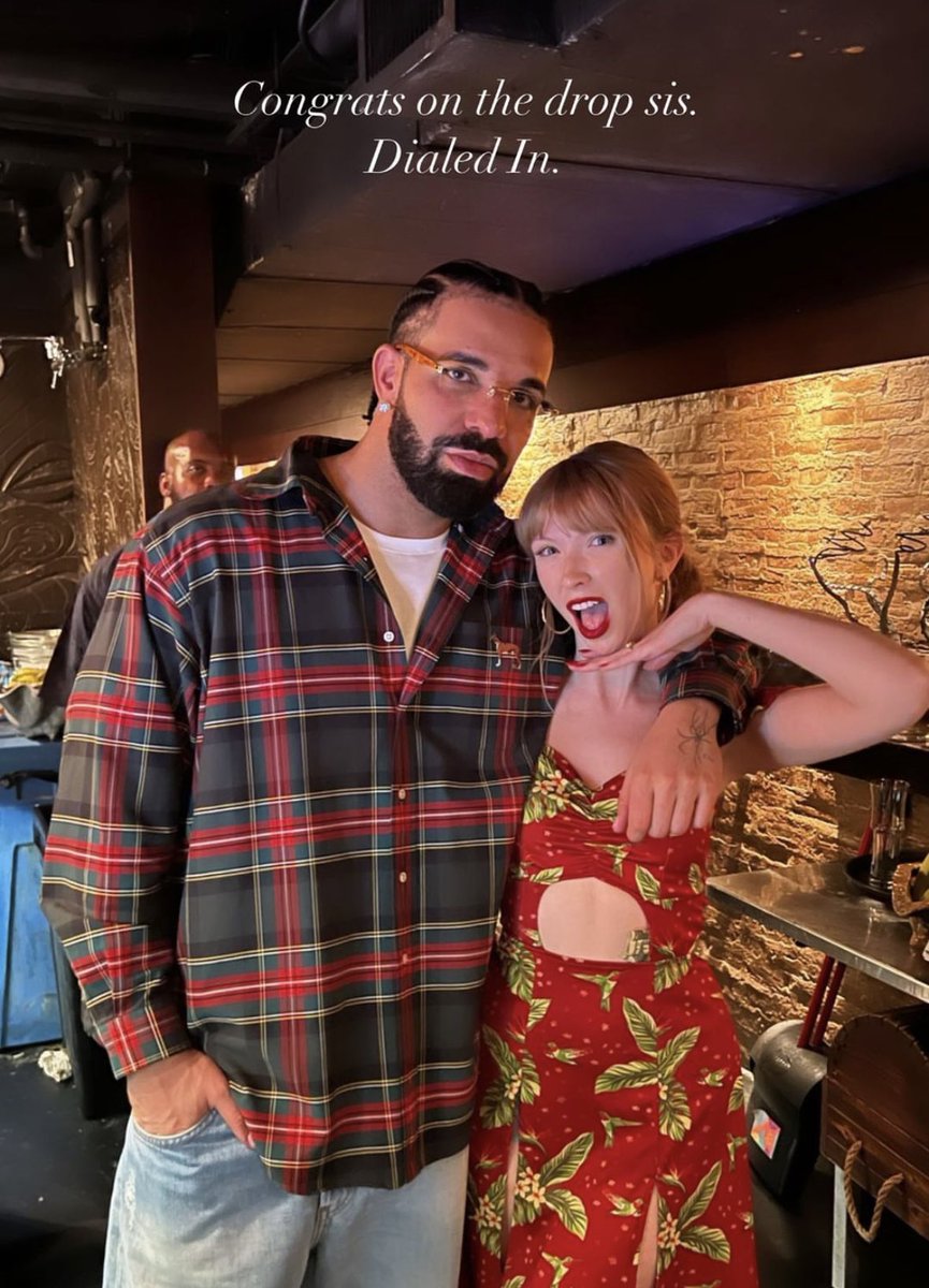 Drake shares photo with Taylor Swift lookalike following the release of ‘Speak Now (Taylor’s Version)’:

“Congrats on the drop sis. Dialed in.”