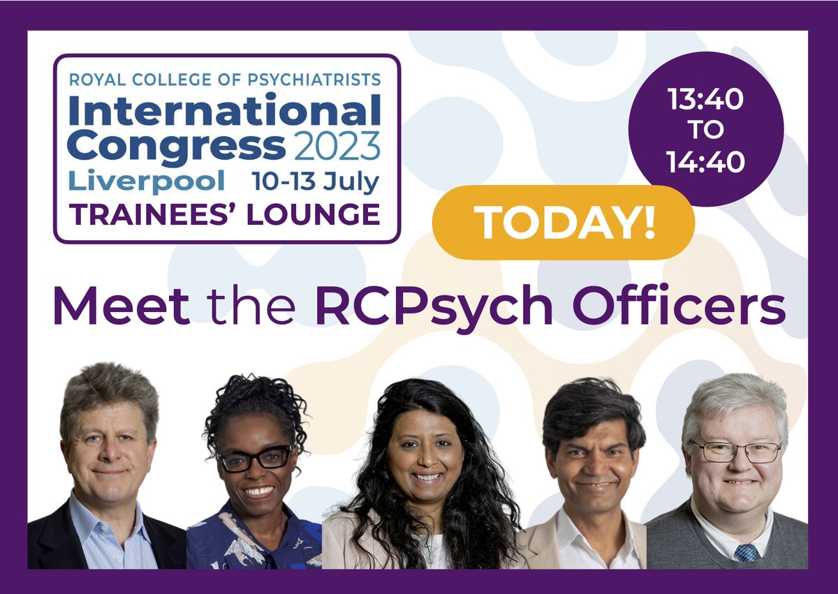 TODAY! ⏰ #RCPsychIC @rcpsych @rcpsychTrainees