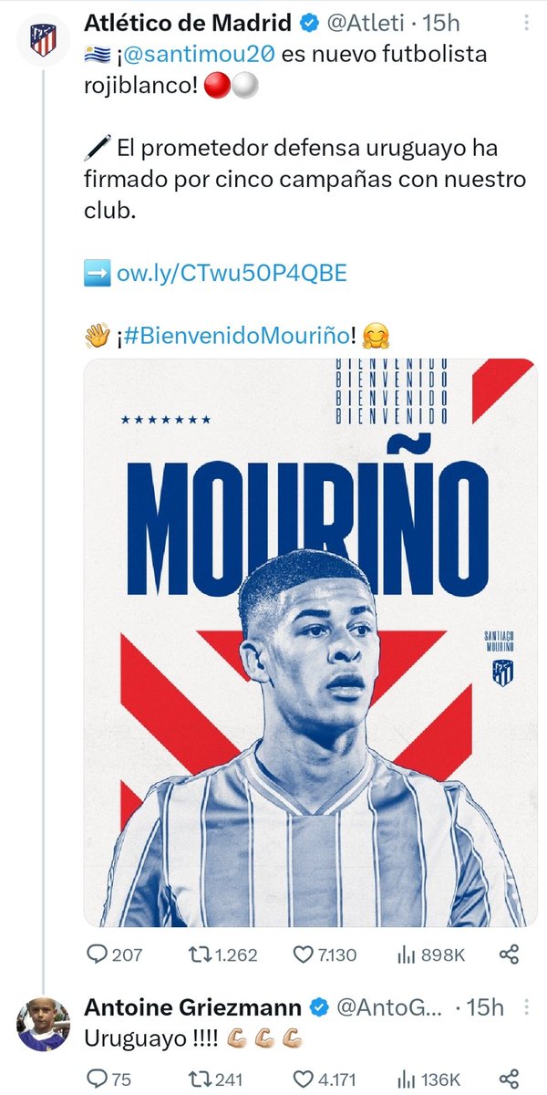 Reycholosimeone's tweet photo. Lo de Griezmann está siendo impresionante. Es el que da la bienvenida a los fichajes. https://t.co/iqK3vgEi2m