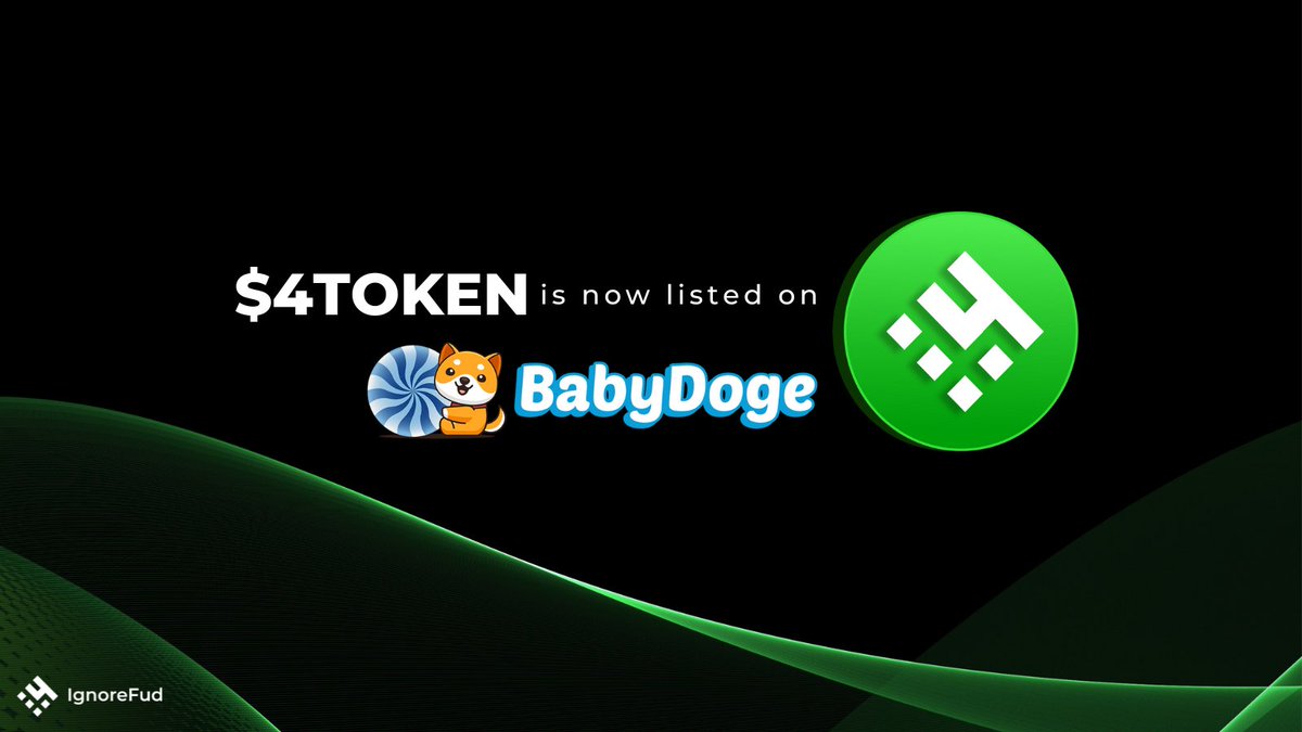 fishkoin_army's tweet photo. 🥳We're excited to announce that #4TOKEN is now whitelisted on @babydoge Swap🐶

✅You can now buy/swap #4TOKEN here: https://t.co/2gL3XSS4i0

#4TOKEN #100X #memecoin #MemeFi https://t.co/9qtHdIczFi