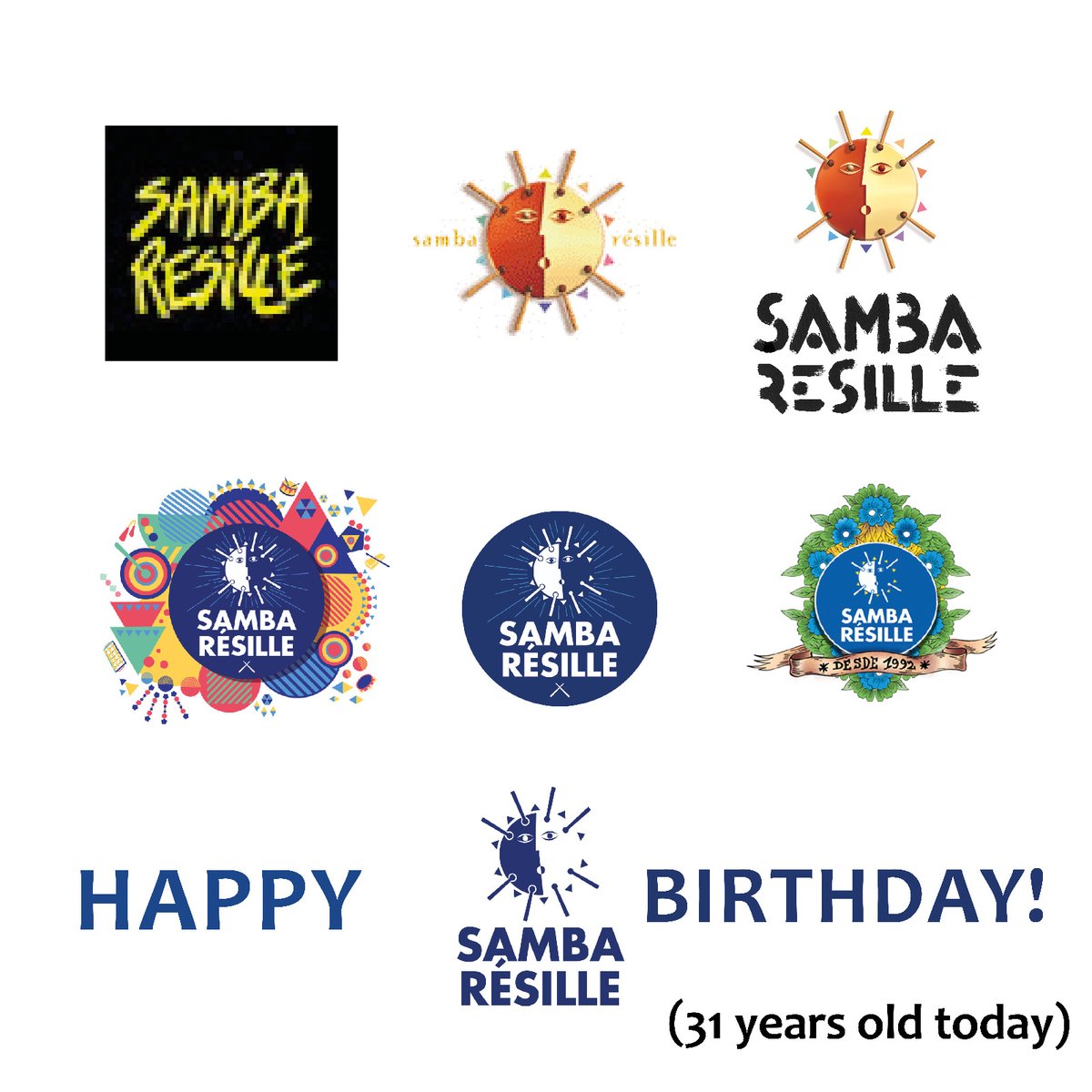 SambaResille's tweet photo. Joyeux anniversaire !!

31 ans d'existence, toujours en mouvement, toujours en questionnement, l'association et ses activités sont l'objet de changement et d'évolution.  
Le logo Samba Résille ne déroge pas à cette règle  Bon anniversaire Samba Résille et à tous ses adhérents ! https://t.co/JEdZxGIagG
