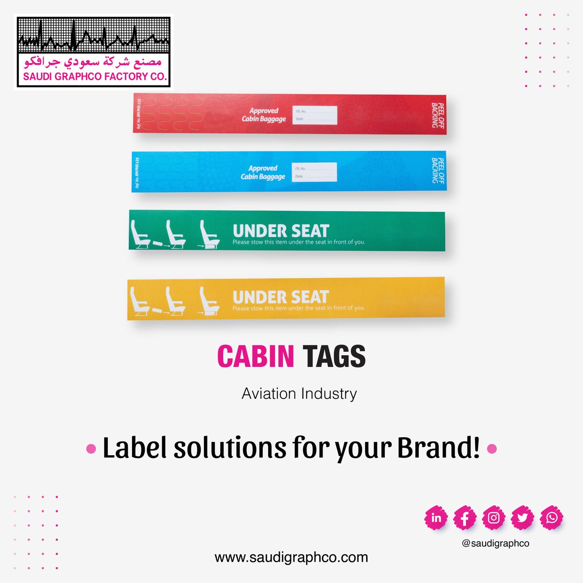 SaudiGraphco's tweet photo. CABIN TAGS 
https://t.co/lV95kdgtTB
mail- info@saudigraphco.com
#aviation #aviationindustry #aviationsecurity #baggagetags #tags #labelprinting #printing #printingservices #kimohafamily #packagingsolutions #packaging #airtravel #umpouches #cabintags #cabincrew https://t.co/un93Bf9JT3