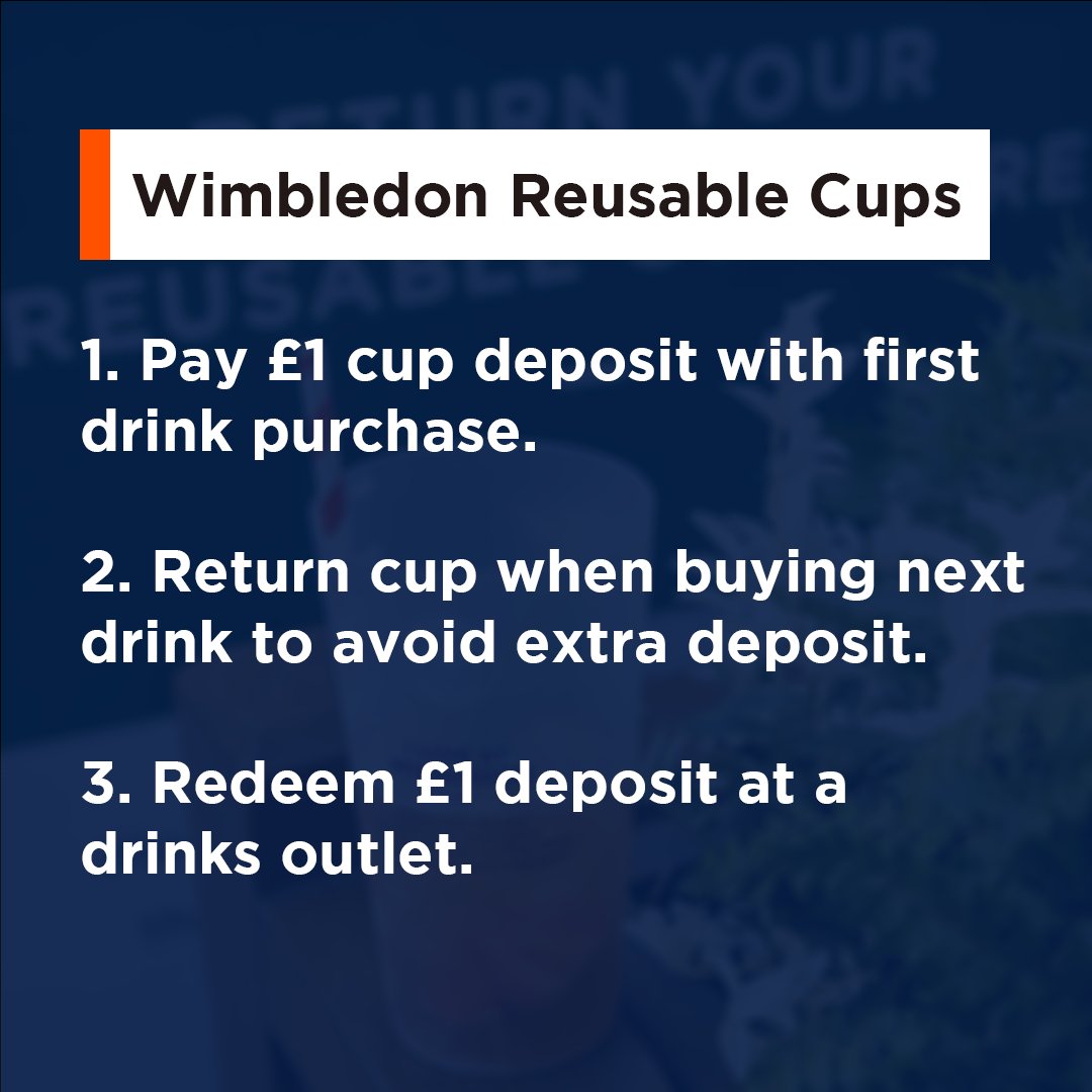 BywatersUK's tweet photo. Another day at @Wimbledon, they made big moves to slash waste and cut carbon emissions - They have a reusable cup scheme!

This is a brilliant way to cut on single-use plastics - You've aced it guys!🎾

#wimbledon #bywaters #plasticfreejuly #tennis  #plasticrecycling #events https://t.co/nZR8cqvK0b