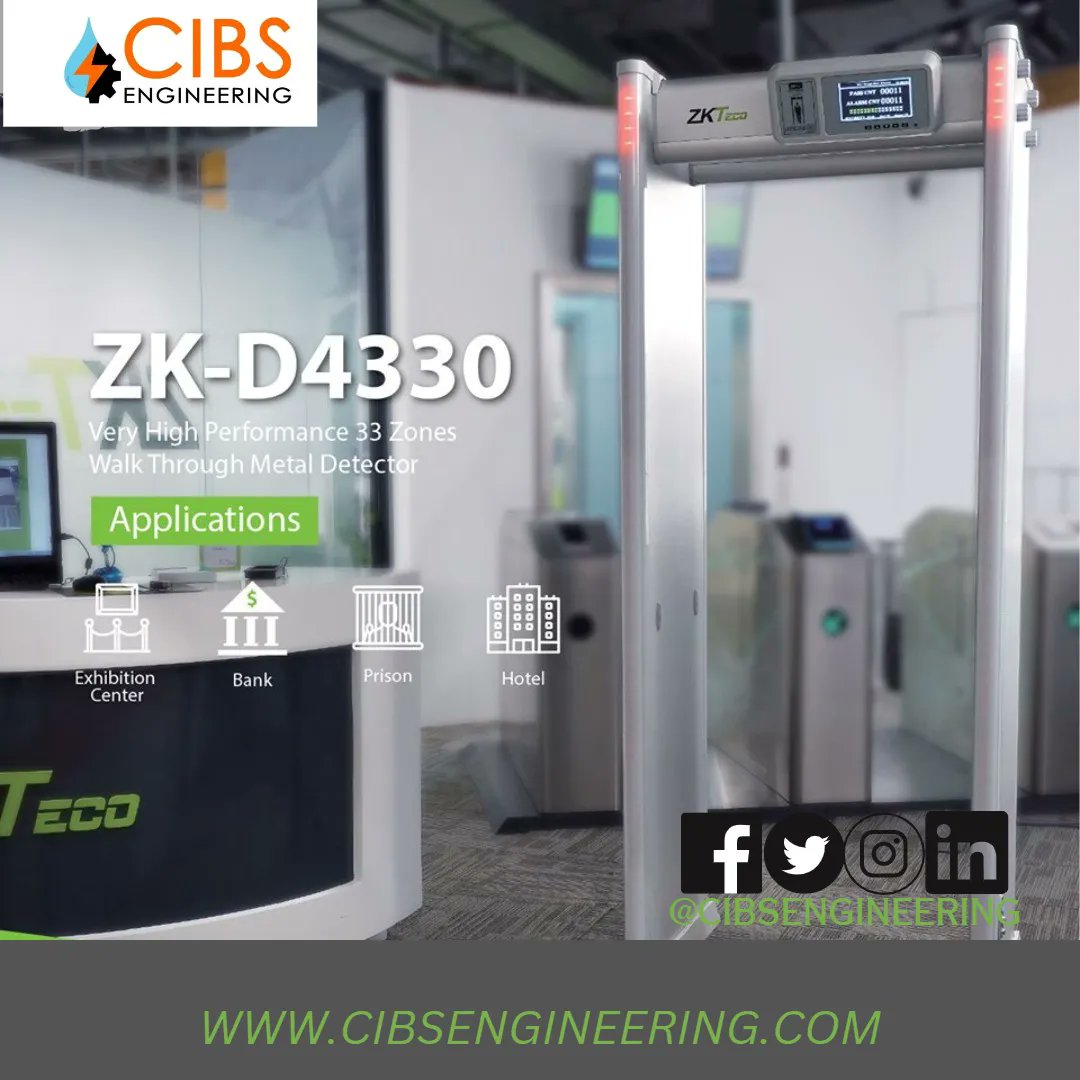 CibsEngineering's tweet image. Unleash your inner treasure hunter with the ZK-D4330! ⚡️ This easy-to-install walk-through metal detector will take your security game to the next level. With 33 detection zones and 300 sensitivity levels, nothing will go unnoticed. 🚀✨
#cibs #smartsecuritysystems #zkteco
