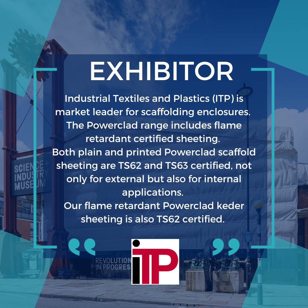 ScaffCon's tweet photo. We're delighted to welcome @itpltd_uk as an exhibitor at this year's Scaffolding Conference 2023! ποΈβ¨ Join us at the event to explore their range of cutting-edge scaffolding enclosures.
#ScaffCon23 #scaffoldingconference #ITP https://t.co/Md6T4M3gtq