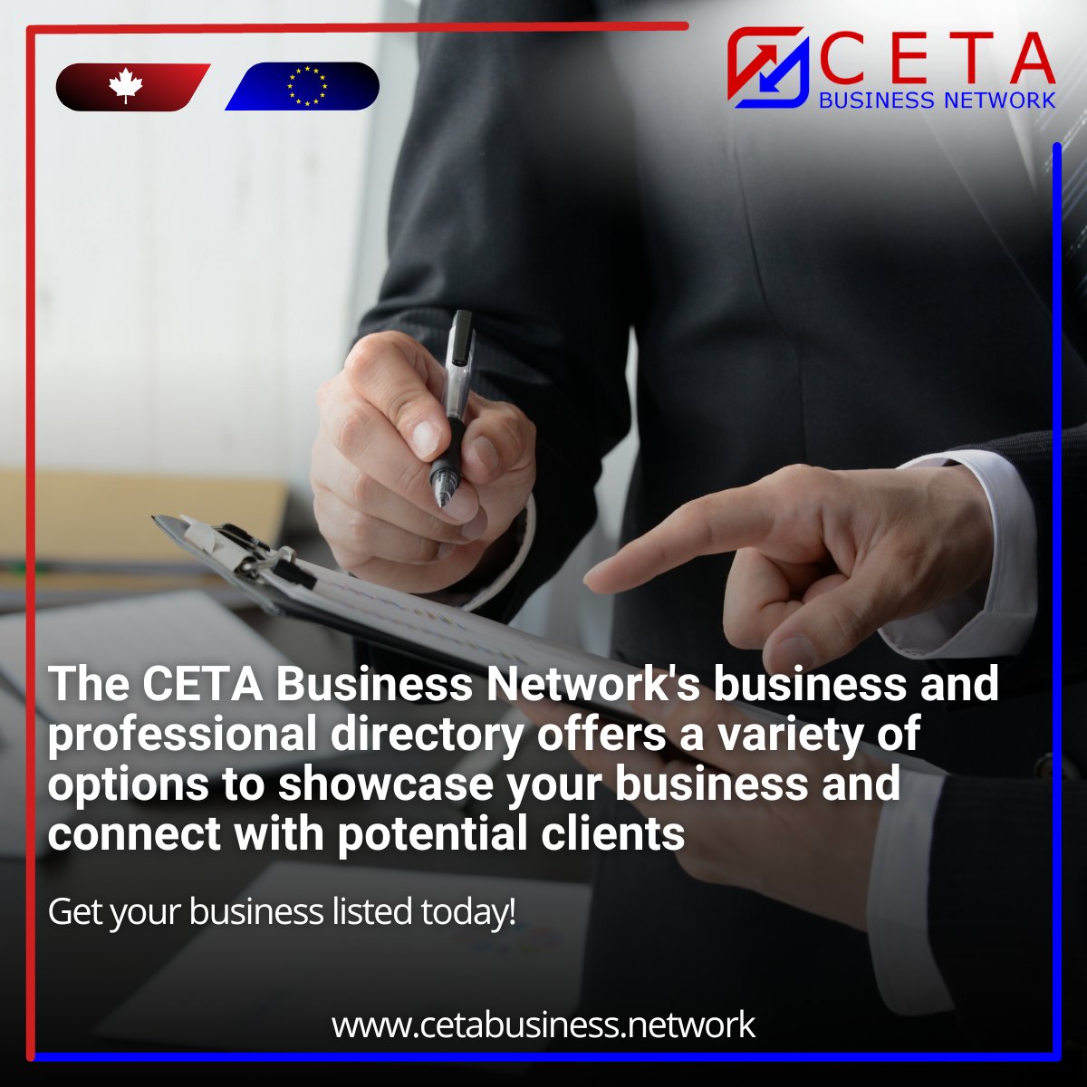 Stay #connected and visible in the #business #world by getting your #businesslisted in the #CETABusinessNetwork's business and #professional #directory. 
cetabusiness.network/business-direc…

#CETA #Business #Network  #StayConnected #BusinessVisibility