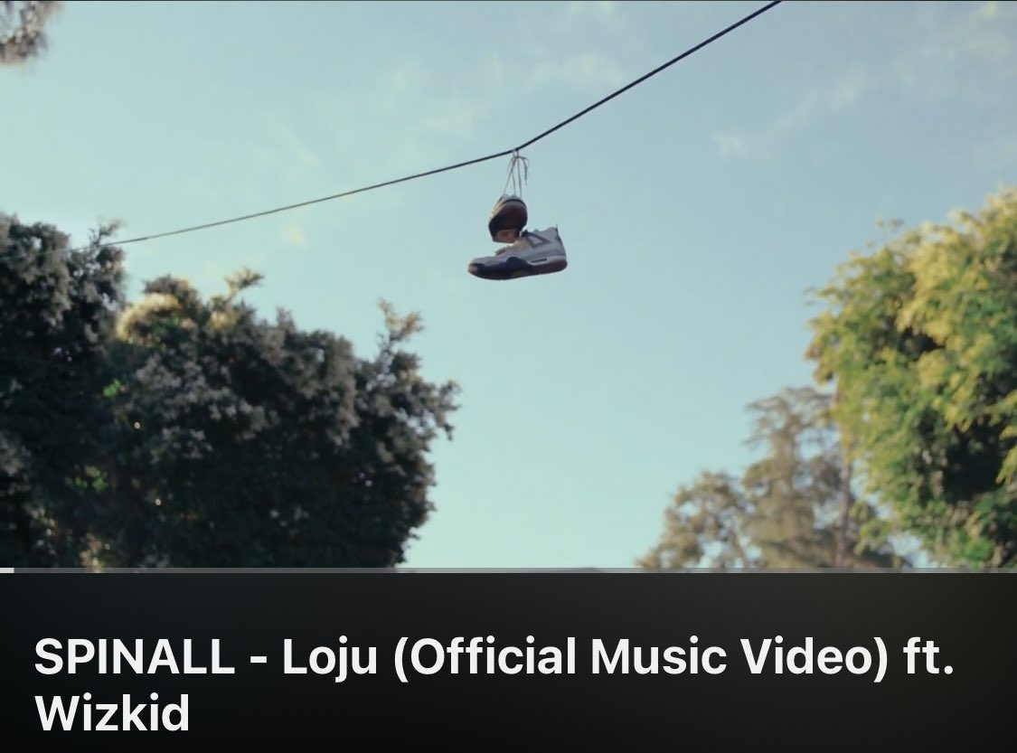 Dhavidote's tweet photo. Wetin be the meaning of this sneakers wey Dj Spinall and  Wizkid hang for Loju video so?😂🤦‍♂️ https://t.co/y6VfCHOYnN