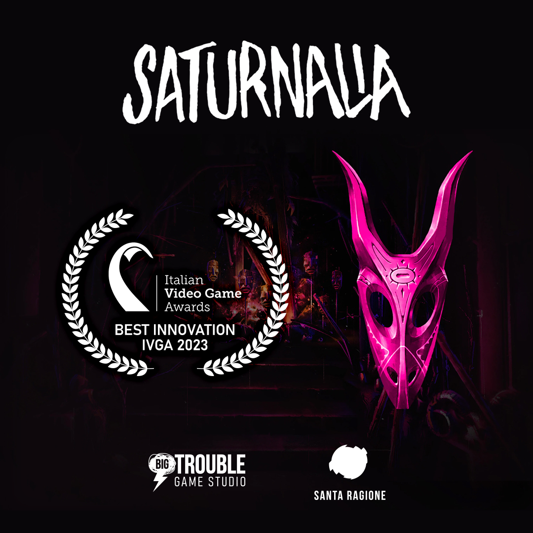 We are stoked to announce that Saturnalia, our third-person survival horror adventure (co-produced with <a href="/santaragione/">Santa Ragione</a>), has won as the Best Innovation prize at the <a href="/ItalianVGA/">Italian Video Game Awards</a> 2023! ⭐
Thanks to all the people who suppoted the project so far! 🤩