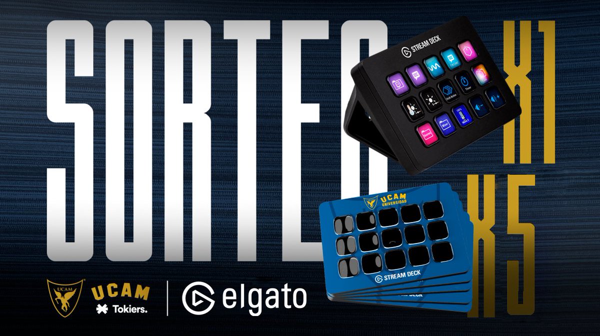 💥 SORTEO 💥 Estamos cocinando algo con @elgatoES y queremos daros un adelanto. 5 ganadores: 🥇1 Stream Deck MK.2 + Faceplate de UCAM 🏅 4 Faceplates de UCAM para vuestro Stream Deck ✅ Follow @ucam_esports y @elgatoES 🔃 RT este post. El sorteo finaliza en una semana.