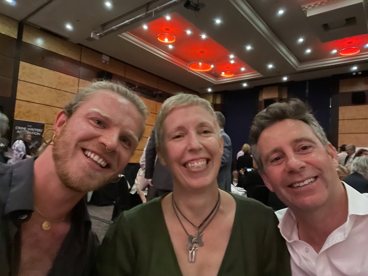 If you’ve got to the end of this, your prize is this selfie of the dream team last night. Thanks to everyone who helped us make this book. I now sound like I won and as you can see, it’s a good thing I didn’t or I’d have had to be dragged from the podium #CWADaggers