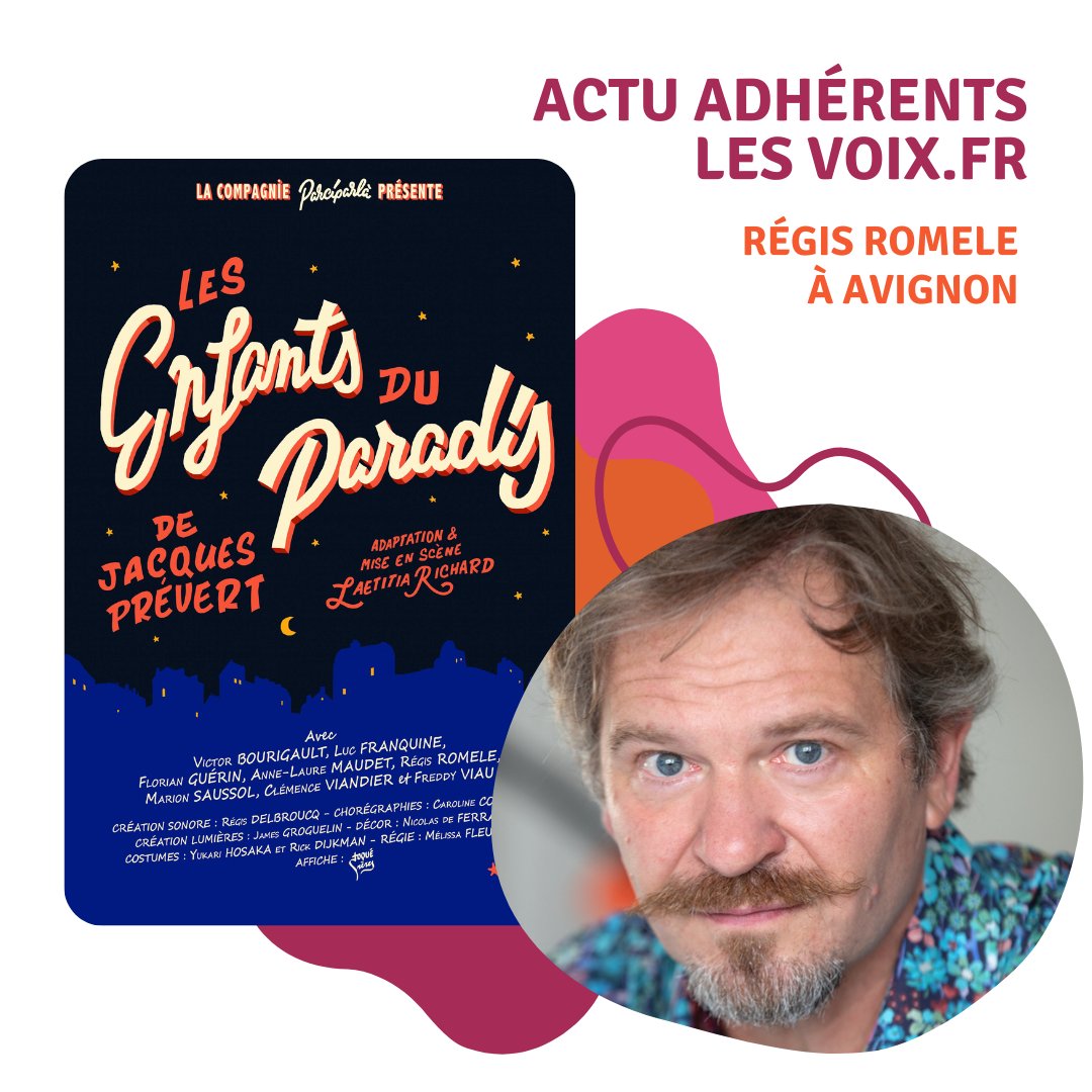les_voix's tweet photo. 🎭 𝗥é𝗴𝗶𝘀 𝗥𝗼𝗺𝗲𝗹𝗲 à 𝗔𝘃𝗶𝗴𝗻𝗼𝗻
🗓 Les enfants du paradis, du 7 au 28 juillet à 21h30 à La Chapelle des Italiens, 33 rue Paul Sain à AVIGNON.
Renseignements et réservations :
👉 https://t.co/Aw173rpxq7
👉 https://t.co/SsLGndScip
#intelligenceartistique @FestivalAvignon https://t.co/kcITGF7CWp