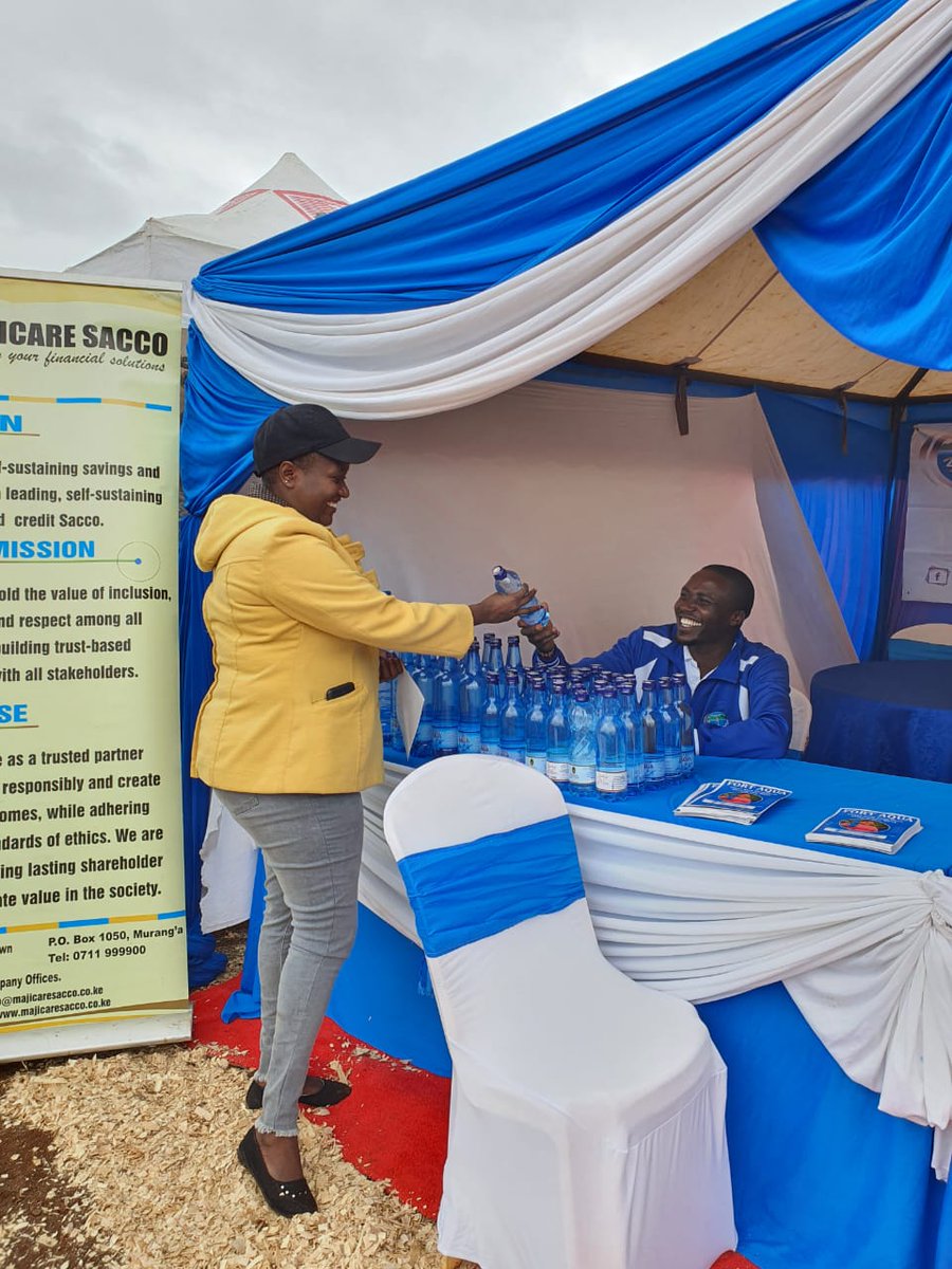 Muwasco_'s tweet photo. Tupo site at the murang'a county business &amp; agri expo at Kimorori stadium in Kenol town. Our transition of Full ownership of Murang'a County Government means that we shall visit you at your convenience. We have made Water and Sanitation challenges our problem until its extinction https://t.co/cC1RCtoeKZ