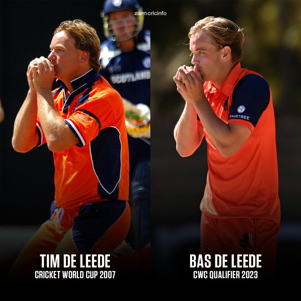 cricinfo's tweet photo. Like father, like son 👨‍👦 https://t.co/TRwvOrIUBc