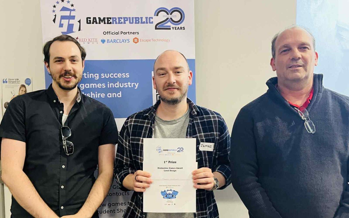 Final year Games Design student James Kilduff recently scooped the top prize in the Best Level Design category, at this year's <a href="/gamerepublic/">Game Republic is on Bluesky</a> student showcase 🎮🏆👏

Find out more about his light-hearted and quirky game 'Auntie Gravity' ⬇️
yorksj.ac.uk/news/2023/game…