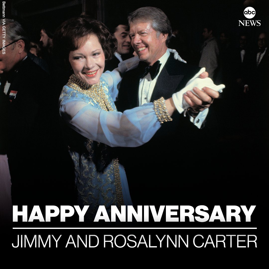 CONGRATULATIONS: Jimmy and Rosalynn Carter are celebrating their 77th wedding anniversary today, extending their record as the longest-married first couple ever. trib.al/fpekvxX